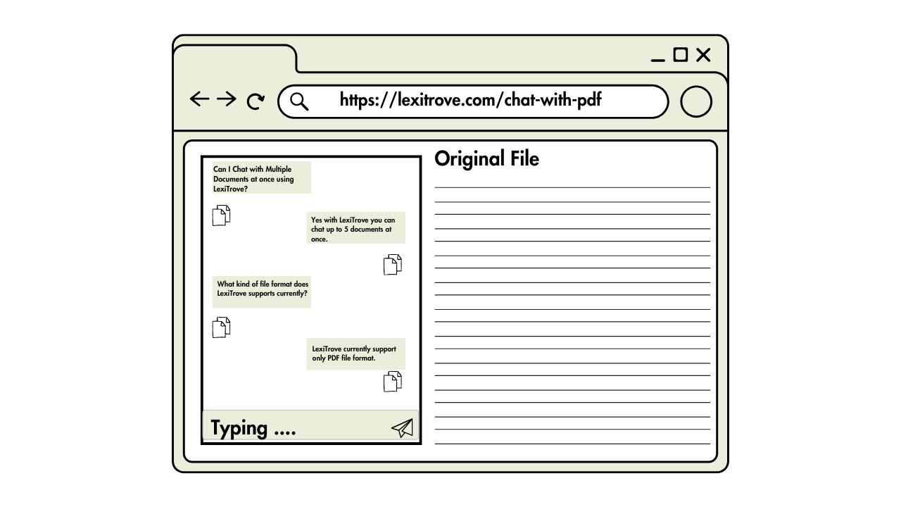LexiTrove's AI answering questions based on a PDF document